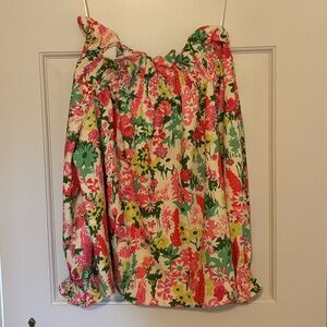 Floral Print Off the Shoulder Ruffle Top